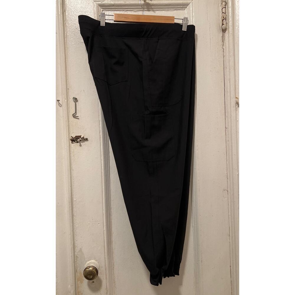 Women's Black Drawstring Waist Jogger Pants with Pockets NWT Size 2XL - Picture 6 of 10